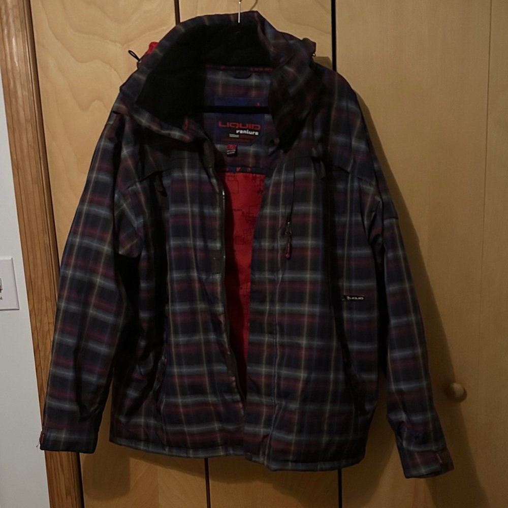 Liquido Men's Multicolor Plaid Ski Jacket